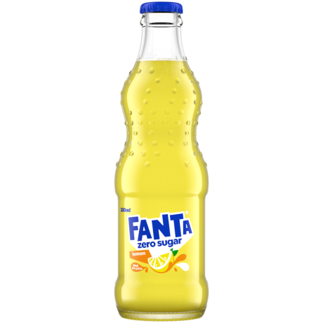 Fanta Lemon Zero Sugar Glass Bottle (Swedish)   11.2fl.oz (330ml)   tastydaily
