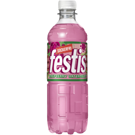 Festis Raspberry Watermelon Sugar Free Fruit Drink (Swedish)   16.9fl.oz (500ml)   tastydaily