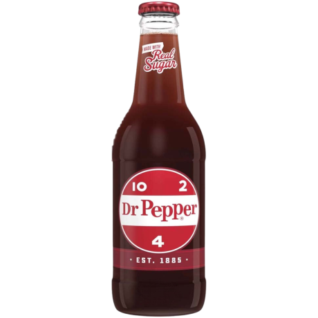 Dr Pepper Real Sugar Retro Glass Bottle (Original Texas Version)   12fl.oz (355ml)   tastydaily