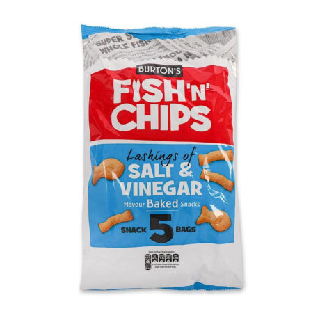 Burton's Fish 'N' Chips Salt & Vinegar 25g x 5 Pack