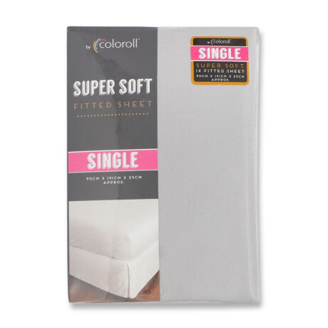 Super Soft Fitted Sheet Silver