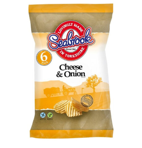 Seabrook Crisps Cheese & Onion 25g x 6 Pack