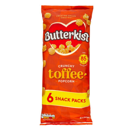Butterkist Popcorn Cruncy Toffee 20g x 6 Pack
