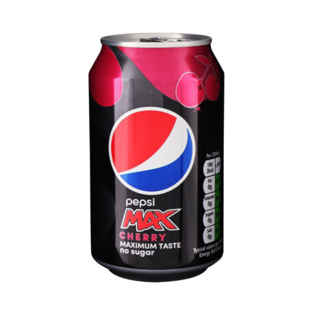 Pepsi Max Cherry Cola Soft Drink Can Sugar Free 330ml