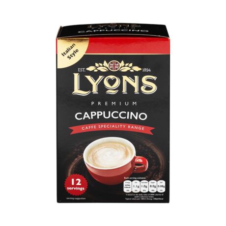 Lyons Premium Cappuccino Sachets 15g x 12 Pack