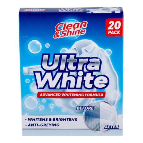 Clean & Shine Ultra White Whitening Sheets 20 Pack