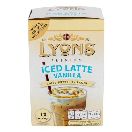 Lyons Iced Vanilla Latte Sachets 15g x 12 Pack