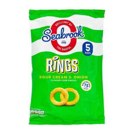 Seabrook Rings Sour Cream & Onion 16g x 5 Pack