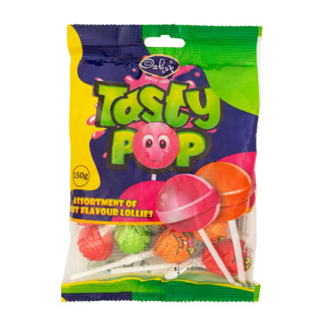 Tasty Pop Fruit Flavour Lolly Pops 150g