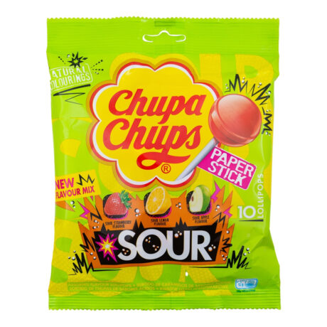 Chupa Chups Sour Lollipops 120g (10 Pack)