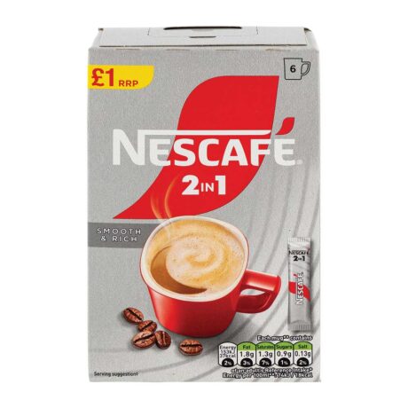 Nescafe 2-in-1 Coffee Sachet 15.8g x 6 Pack