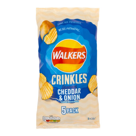 Walkers Crinkles Cheddar And Onion -  5 Pack