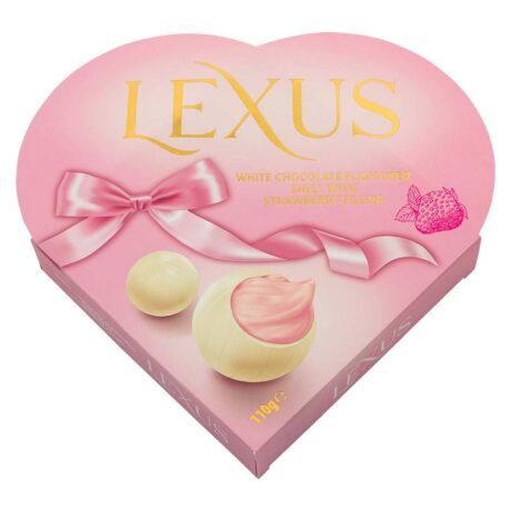 Lexus White Chocolate Shells with Strawberry Filling 110g