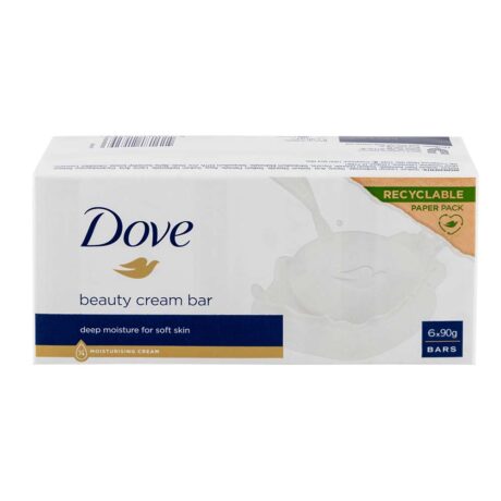 Dove Moisturising Soap Beauty Cream Bars 6 x 90g