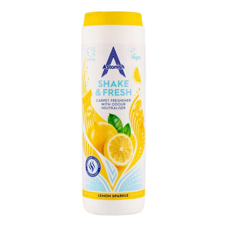 Astonish Shake & Fresh Carpet Freshner with Odour Neutraliser Lemon Sparkle 350g