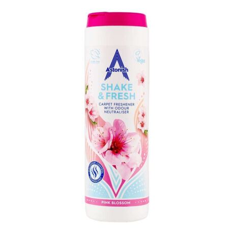 Astonish Shake & Fresh Carpet Freshener with Odour Neutraliser Pink Blossom 350g