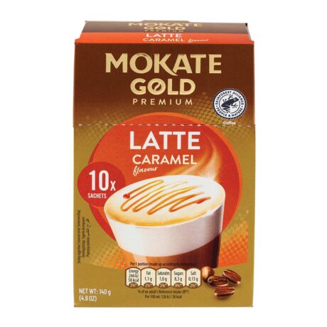 Mokate Gold Premium Caramel Latte Sachets 14g x 10 Pack