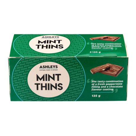 Ashleys Mint Thins 135g