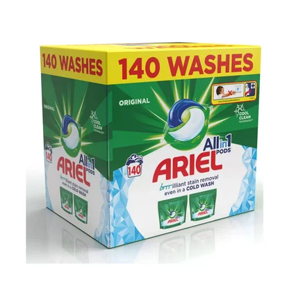 【January Promotion】Ariel Platinum Washing Pods 140 Washes 2320G +Extra Stain Removal On top
