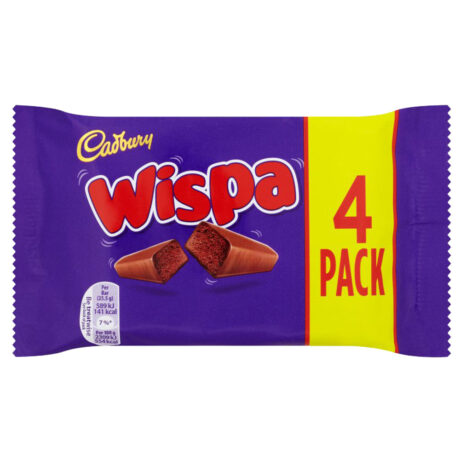 Cadbury Wispa Chocolate 27.9g x 4 Pack
