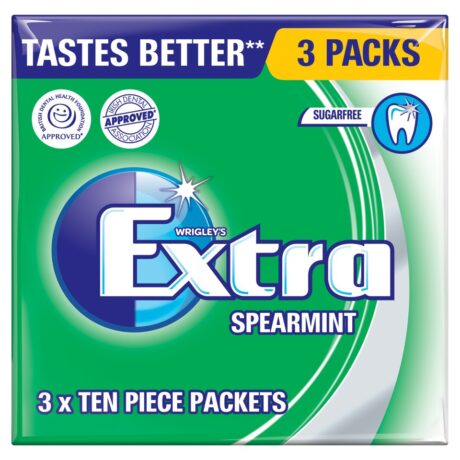 Wrigley's Extra Spearmint Gums 12.6g (3 x 10 Piece)